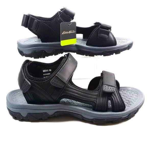 Eddie Bauer Men's Nick Hiking Full Cushion Comfort Adjustable Ankle Straps Sanda - Picture 1 of 11